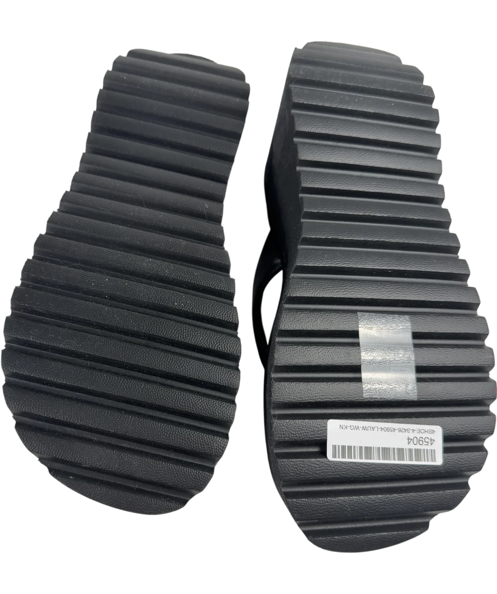 H&M Black Wedge-heeled Flip-flops UK 5 EU 38 — Sole