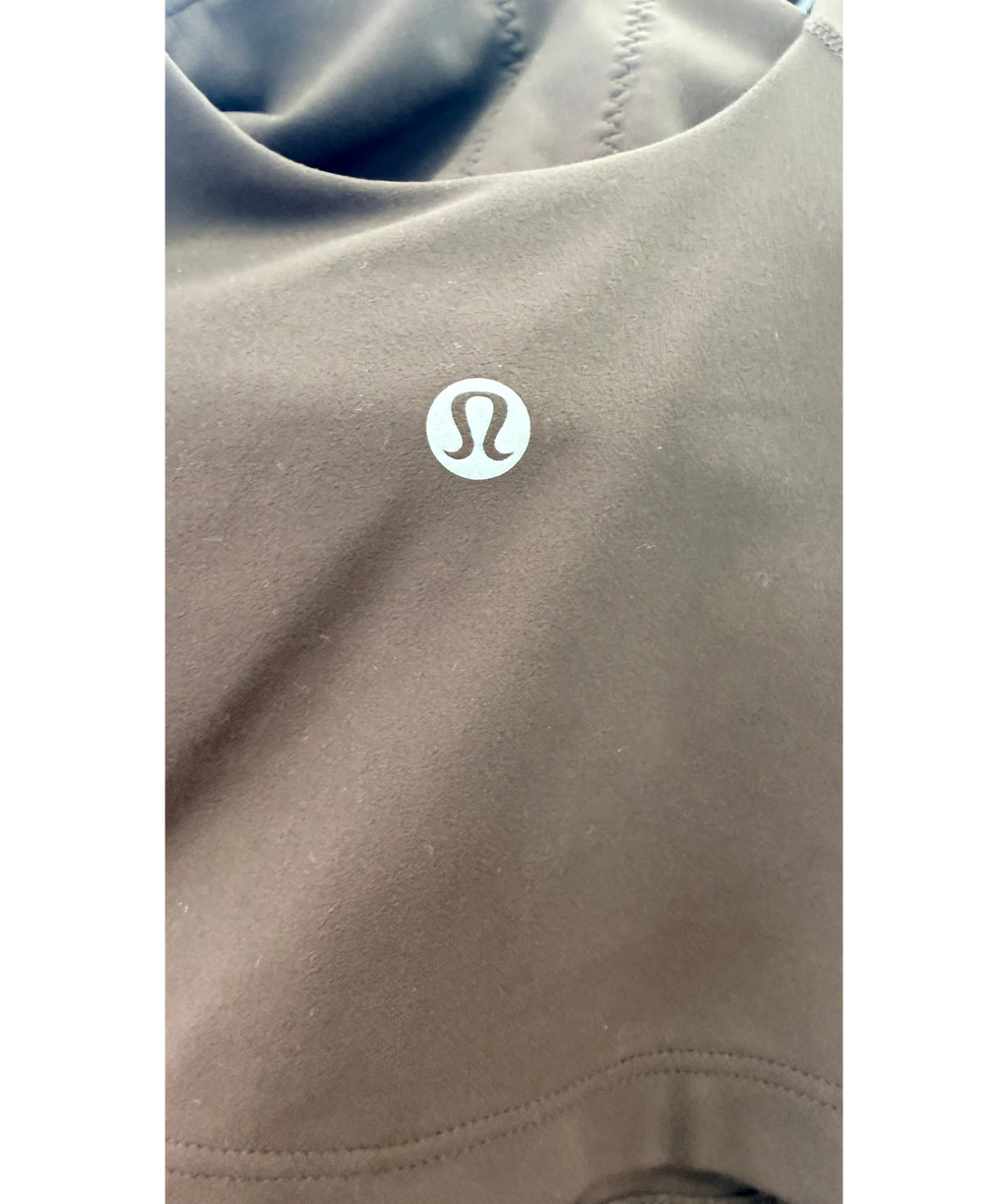 Lululemon Brown Chocolate Brown Sports Bra, size UK S — detail