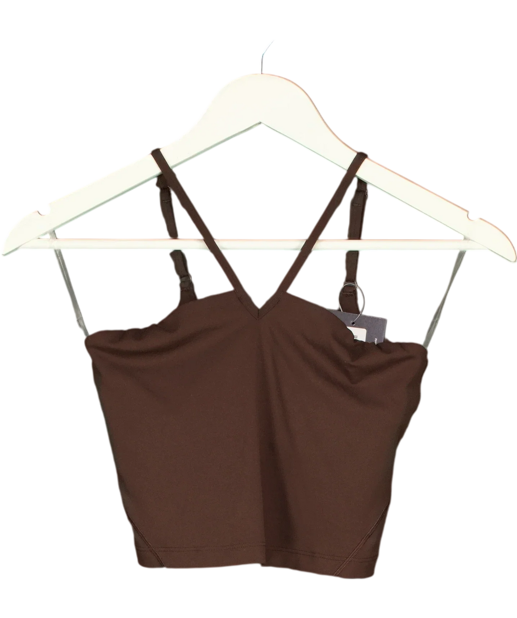 Lululemon Brown Chocolate Brown Sports Bra, size UK S — front