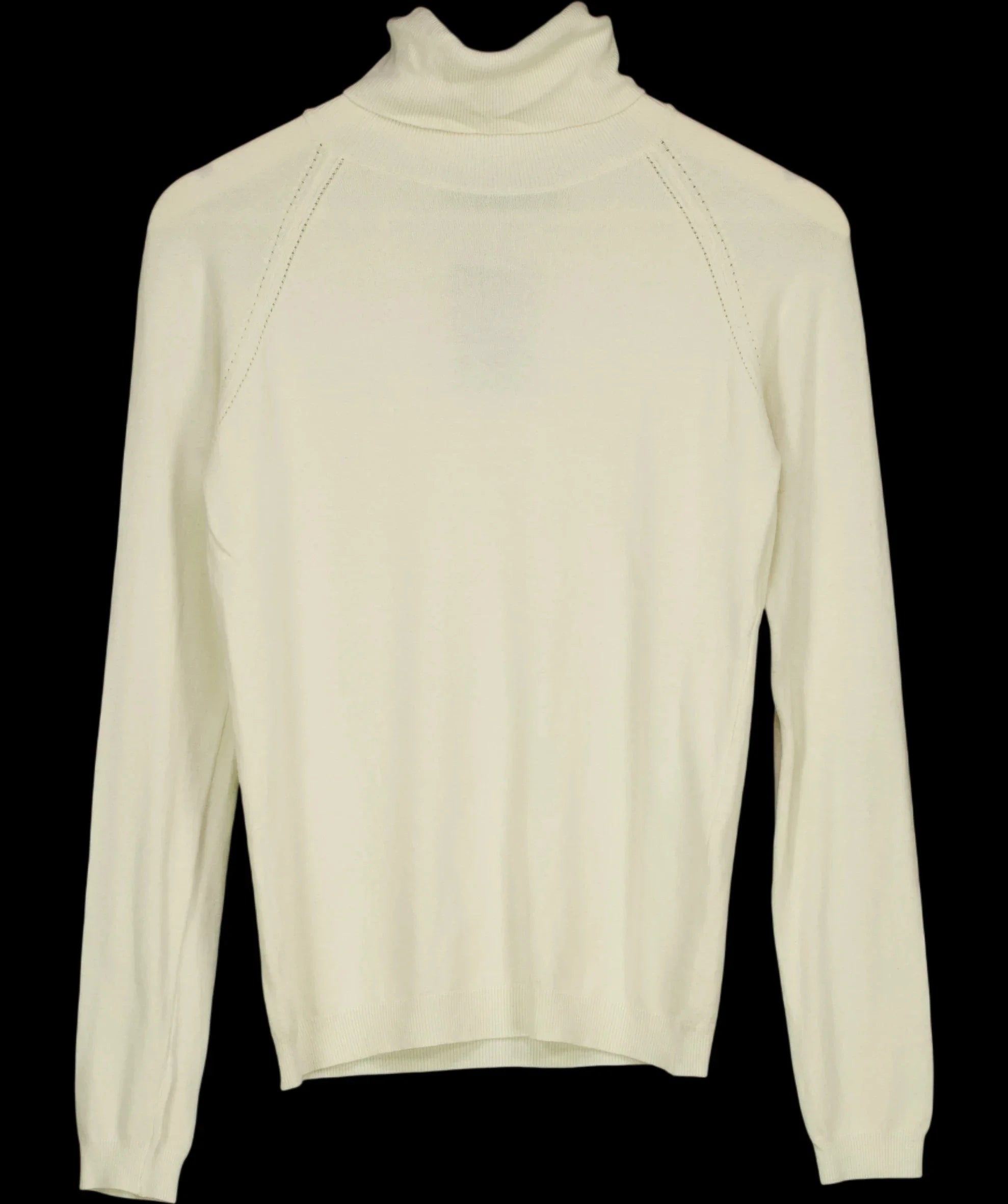 KAREN MILLEN Cream Essential Knit Roll Neck Jumper Cream, size UK XS/S — detail