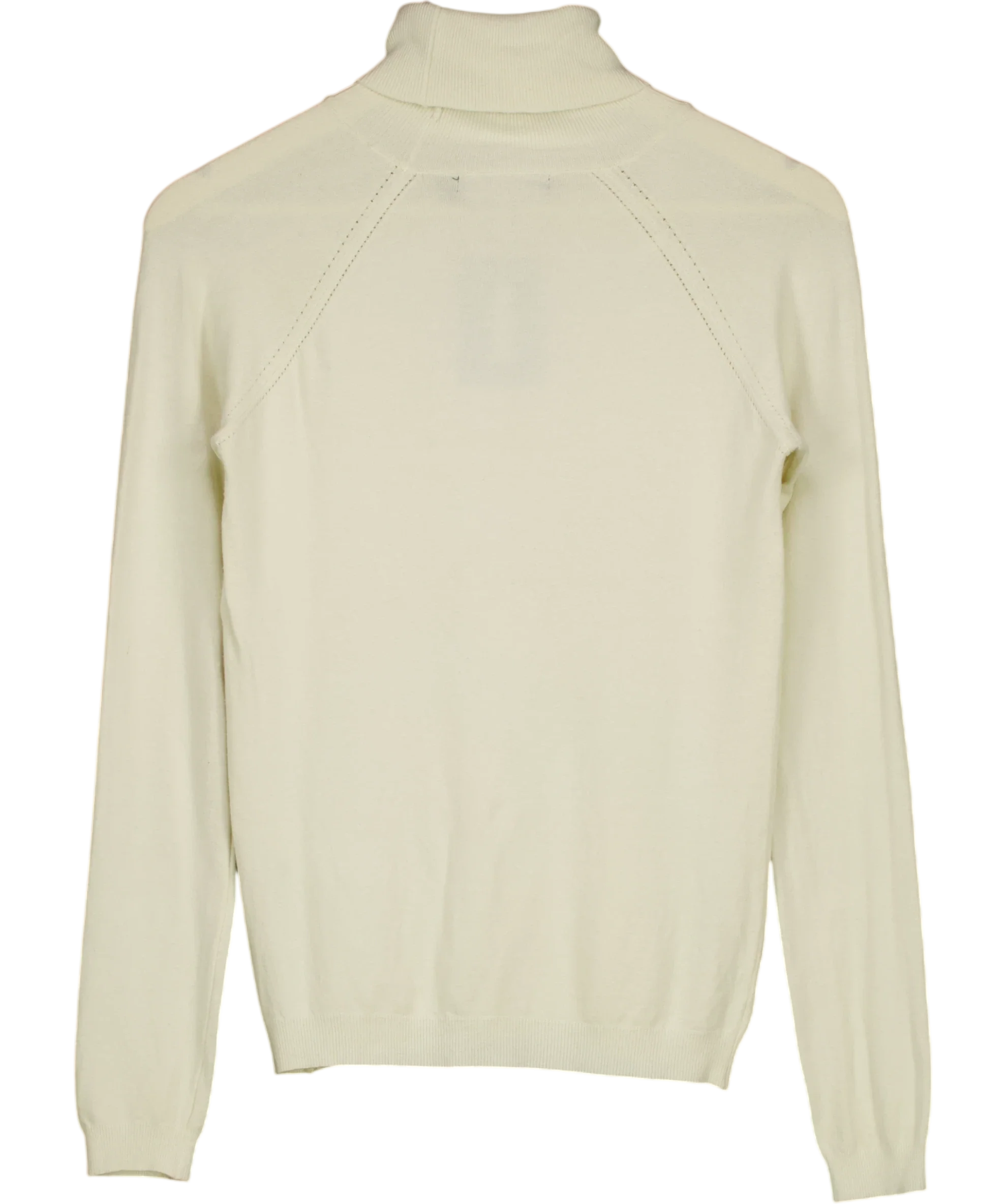 KAREN MILLEN Cream Essential Knit Roll Neck Jumper Cream, size UK XS/S — back