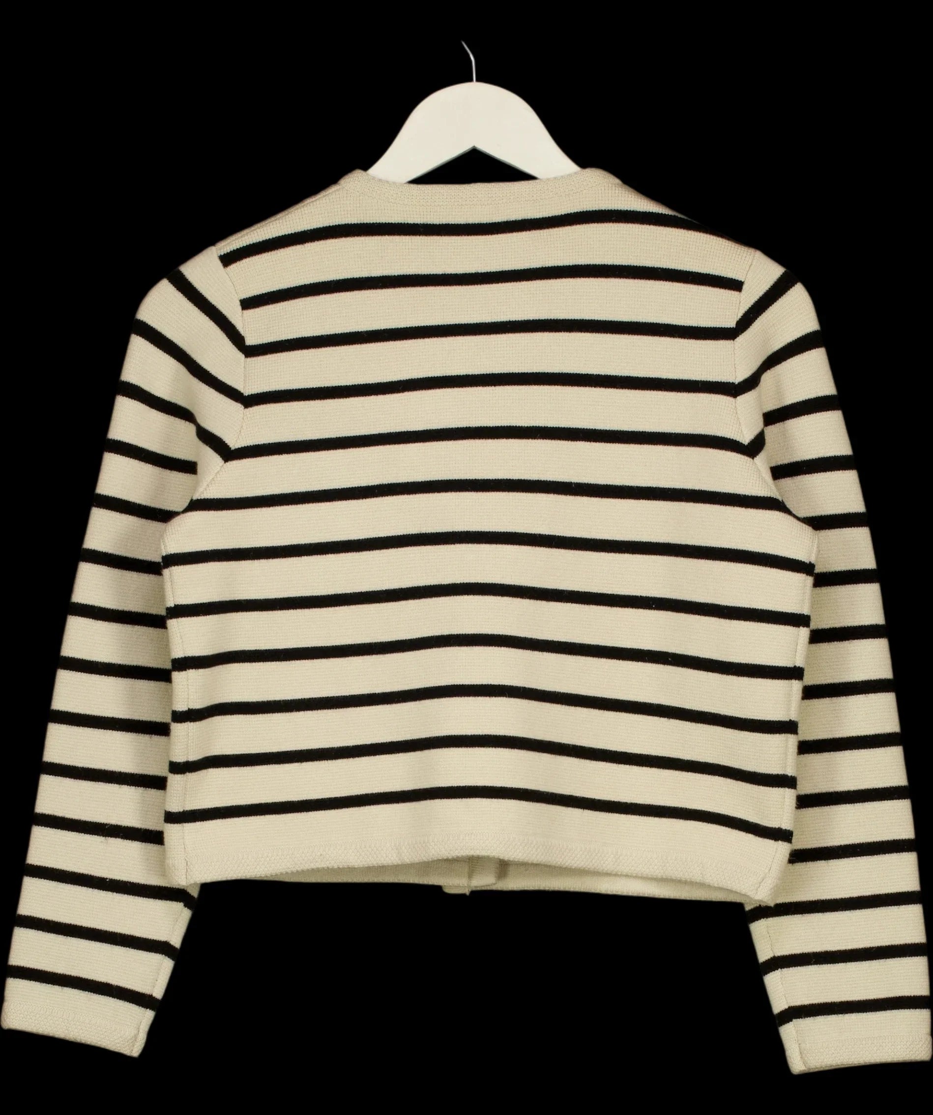 STUDIO BY CHARLOTTE Cream Kelly Stripe Cardigan Cream & Black — label