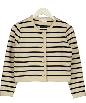 STUDIO BY CHARLOTTE Kelly Stripe Cardigan Cream & Black One Size