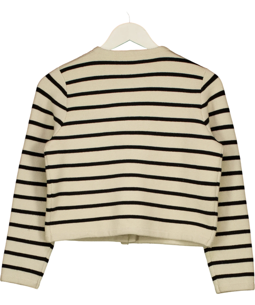 STUDIO BY CHARLOTTE Cream Kelly Stripe Cardigan Cream & Black — back