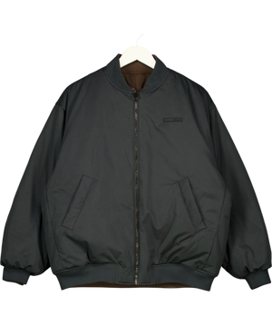 TALA Brown Reversible Oversized Bomber Jacket Black/ Espresso Brown UK S