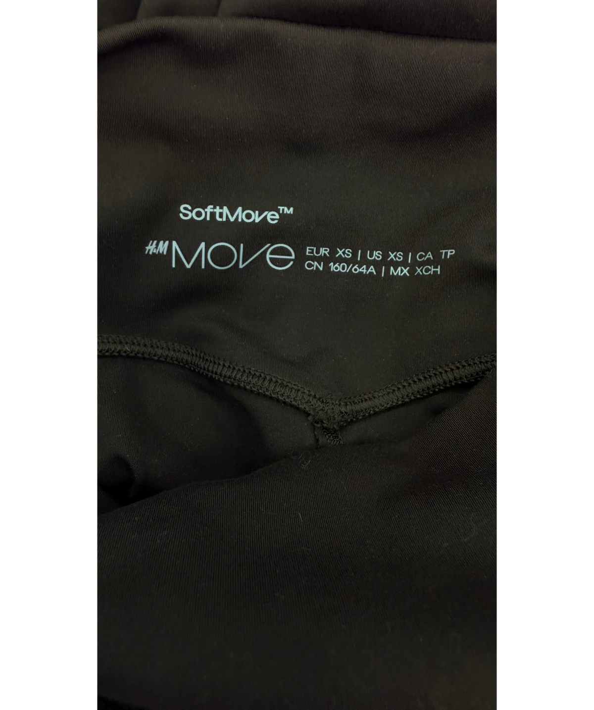 H&M Brown MOVE SoftMove Flared Yoga Leggings Warm Brown, size UK XS — detail