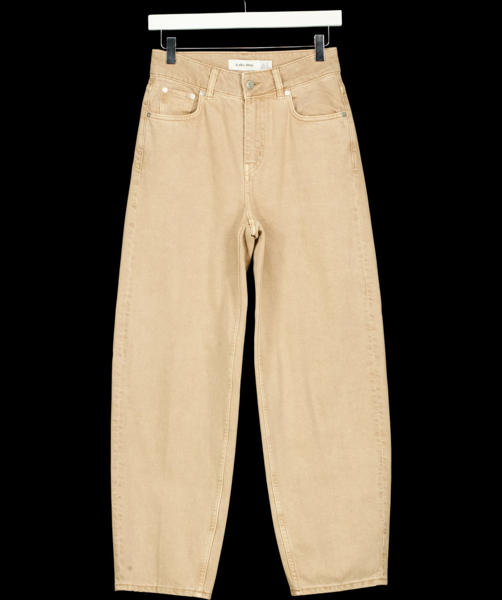 & OTHER STORIES Beige Tapered Barrel-Leg Jeans Beige EUR 34, size UK 6 — label