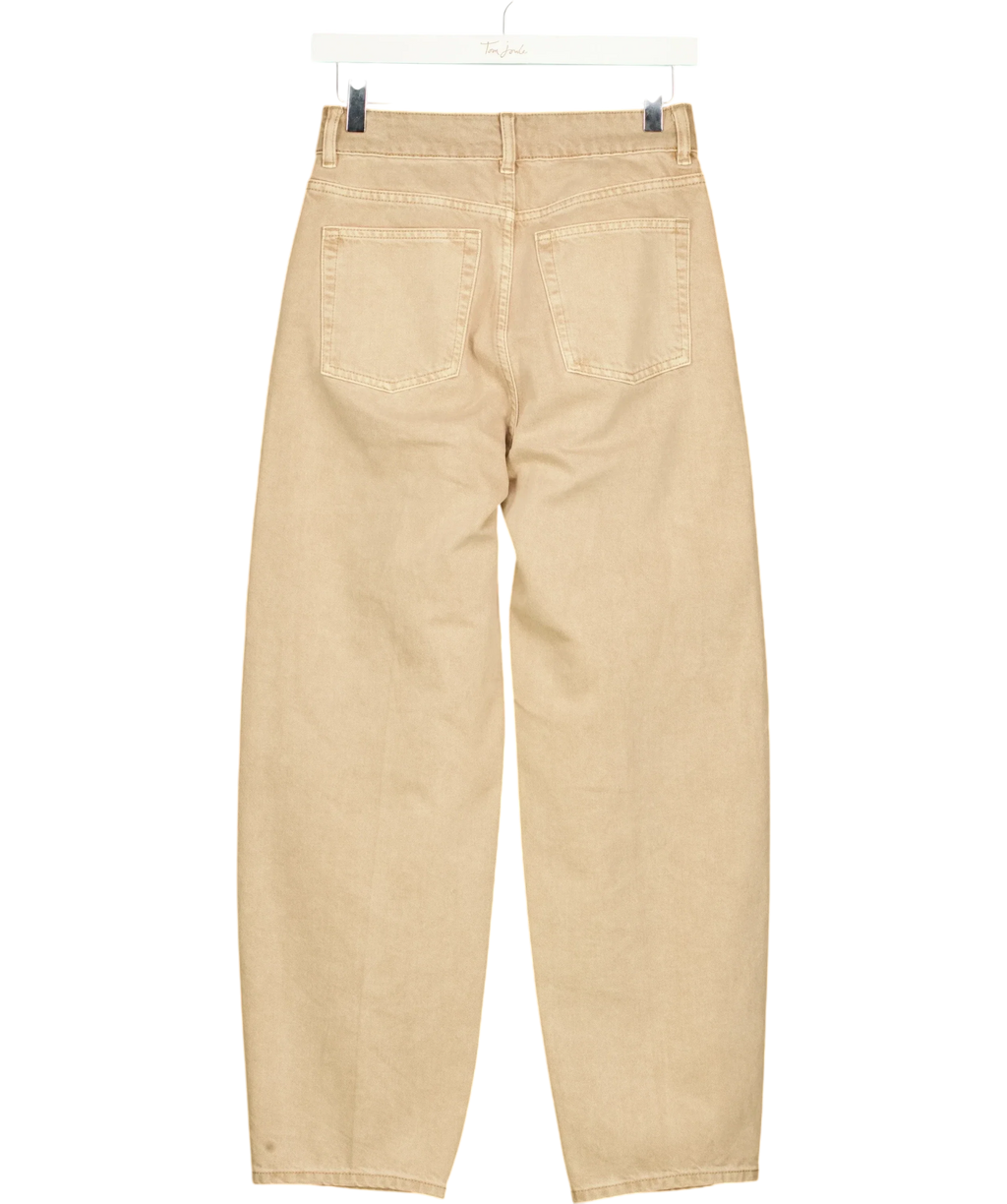 & OTHER STORIES Beige Tapered Barrel-Leg Jeans Beige EUR 34, size UK 6 — care label