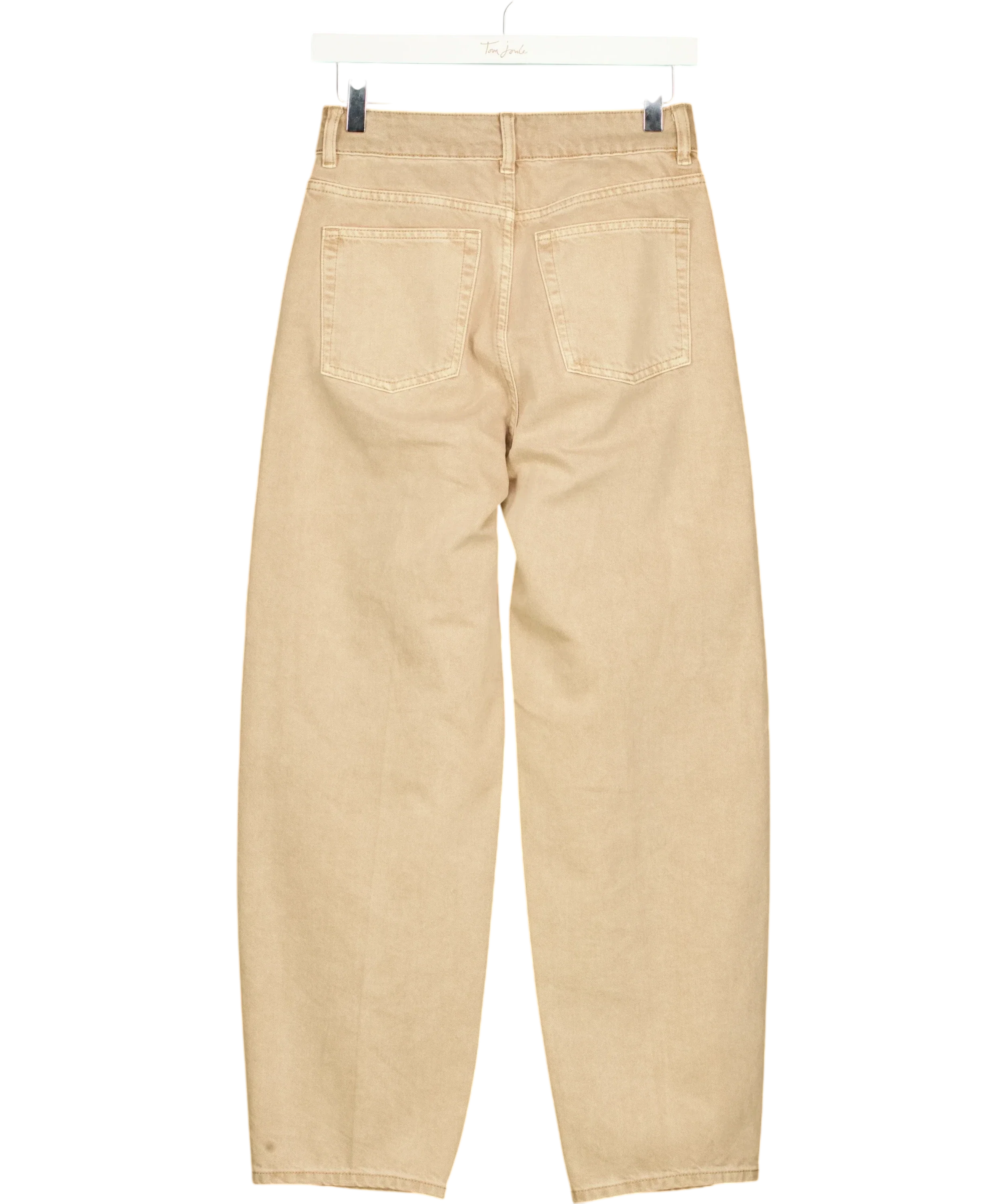 & OTHER STORIES Beige Tapered Barrel-Leg Jeans Beige EUR 34, size UK 6 — care label
