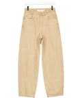 & OTHER STORIES Beige Tapered Barrel-Leg Jeans Beige EUR 34, size UK 6 — front