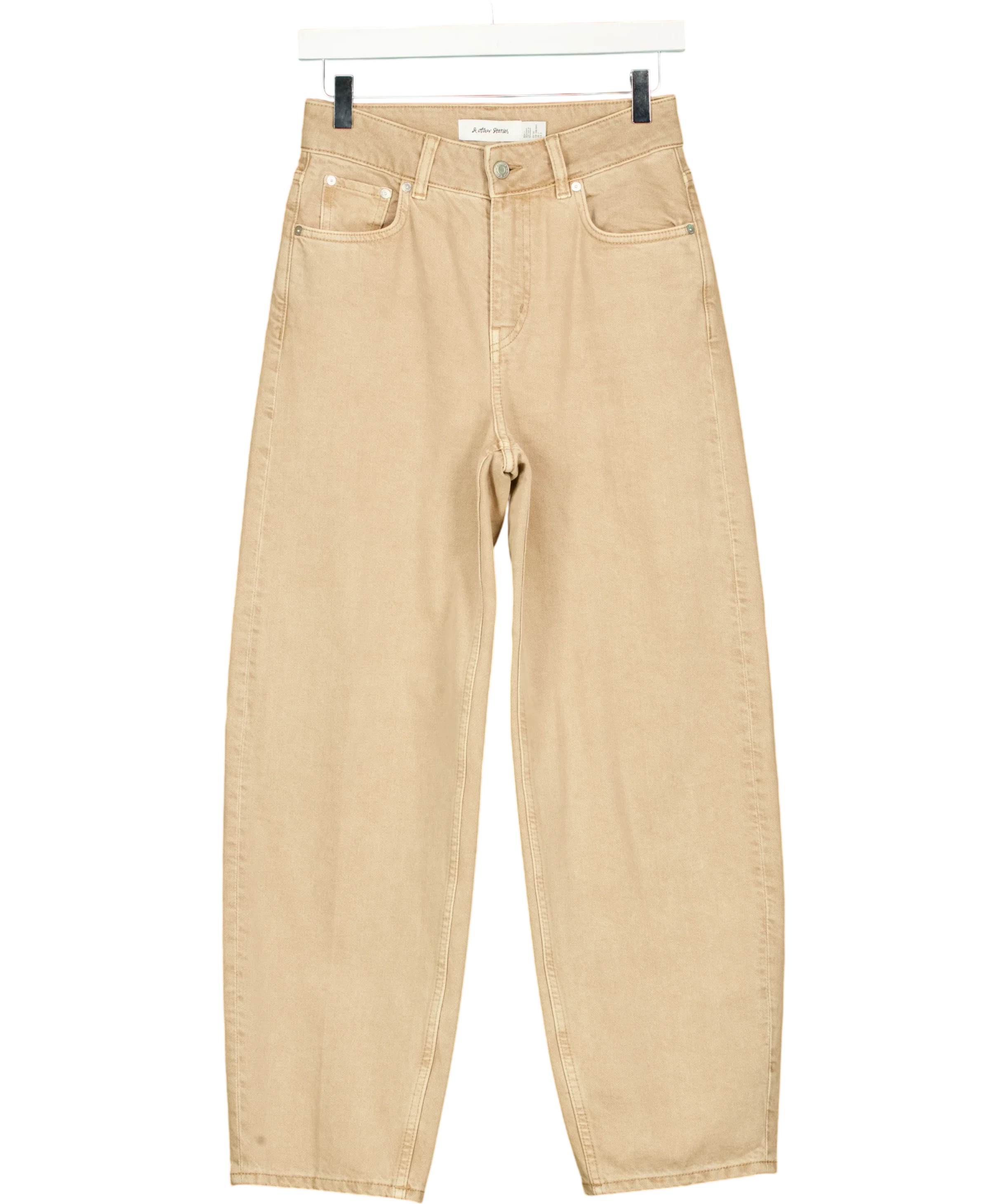 & OTHER STORIES Beige Tapered Barrel-Leg Jeans Beige EUR 34, size UK 6 — front