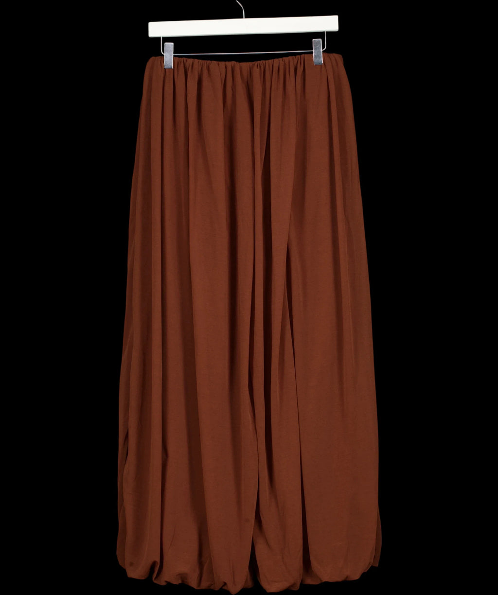 H&M EDITION Brown Draped Balloon Jersey Trousers Brown, size UK S — label