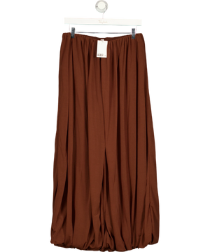 H&M EDITION Draped Balloon Jersey Trousers Brown UK S