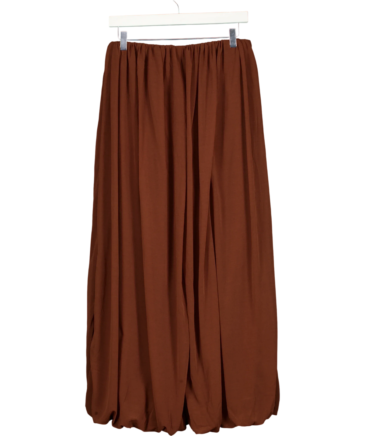 H&M EDITION Brown Draped Balloon Jersey Trousers Brown, size UK S — back