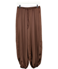 GINA TRICOT Brown chocolate brown Satin Balloon Trousers, size UK XS — front