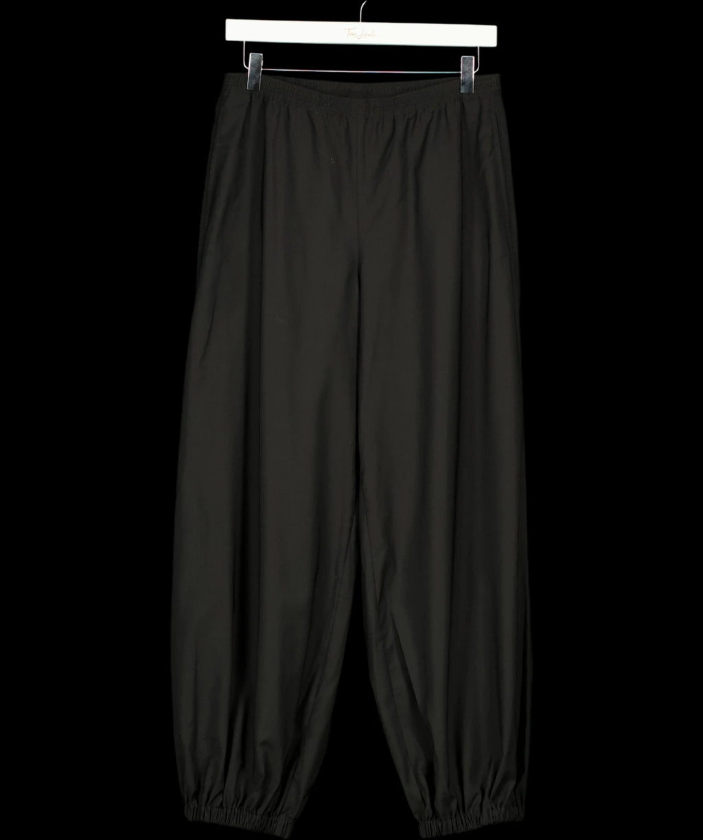 ARKET Black Barrel-Leg Trousers Black EUR 34, size UK 6 — detail