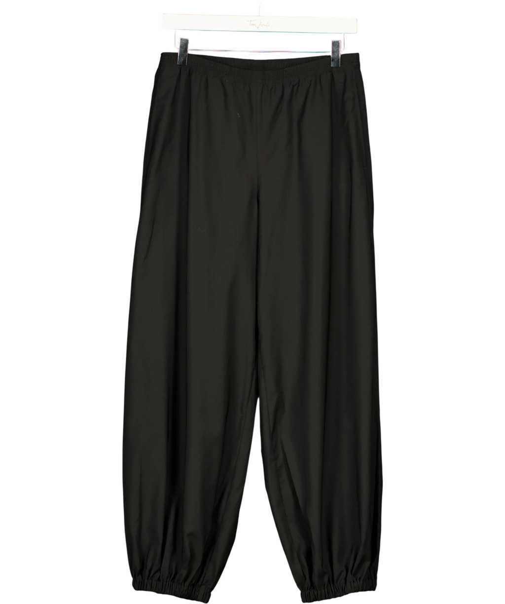 ARKET Black Barrel-Leg Trousers Black EUR 34, size UK 6 — front