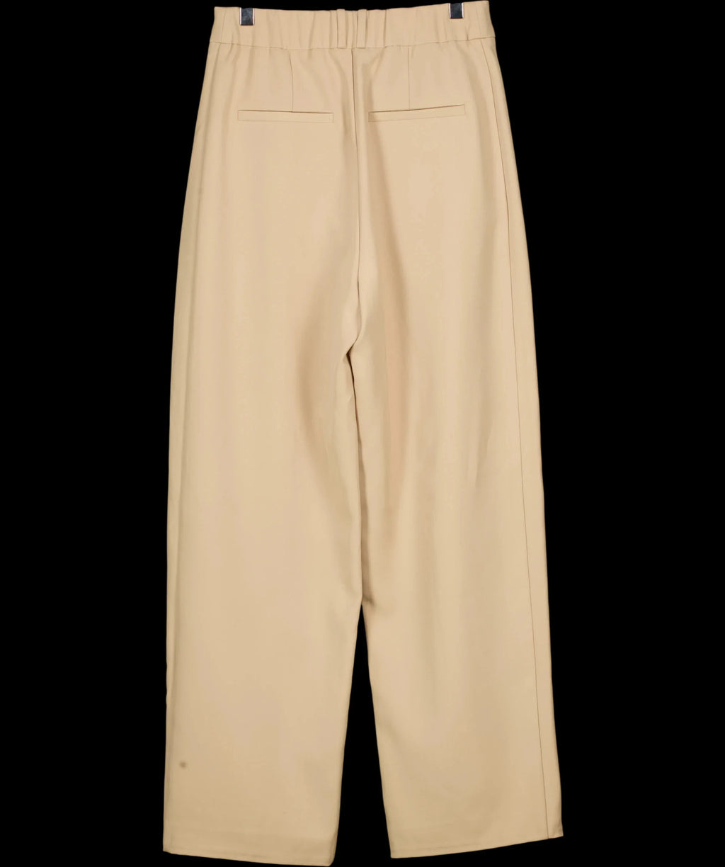Re Ona Beige Beige Pleated Wide Leg Tailored Trousers Size XS, size UK 6 — label