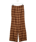 4th & Reckless Brown Tove Check Trousers Brown, size UK 8 — front