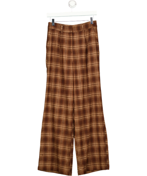 4th & RECKLESS Tove Check Trousers Brown UK 8