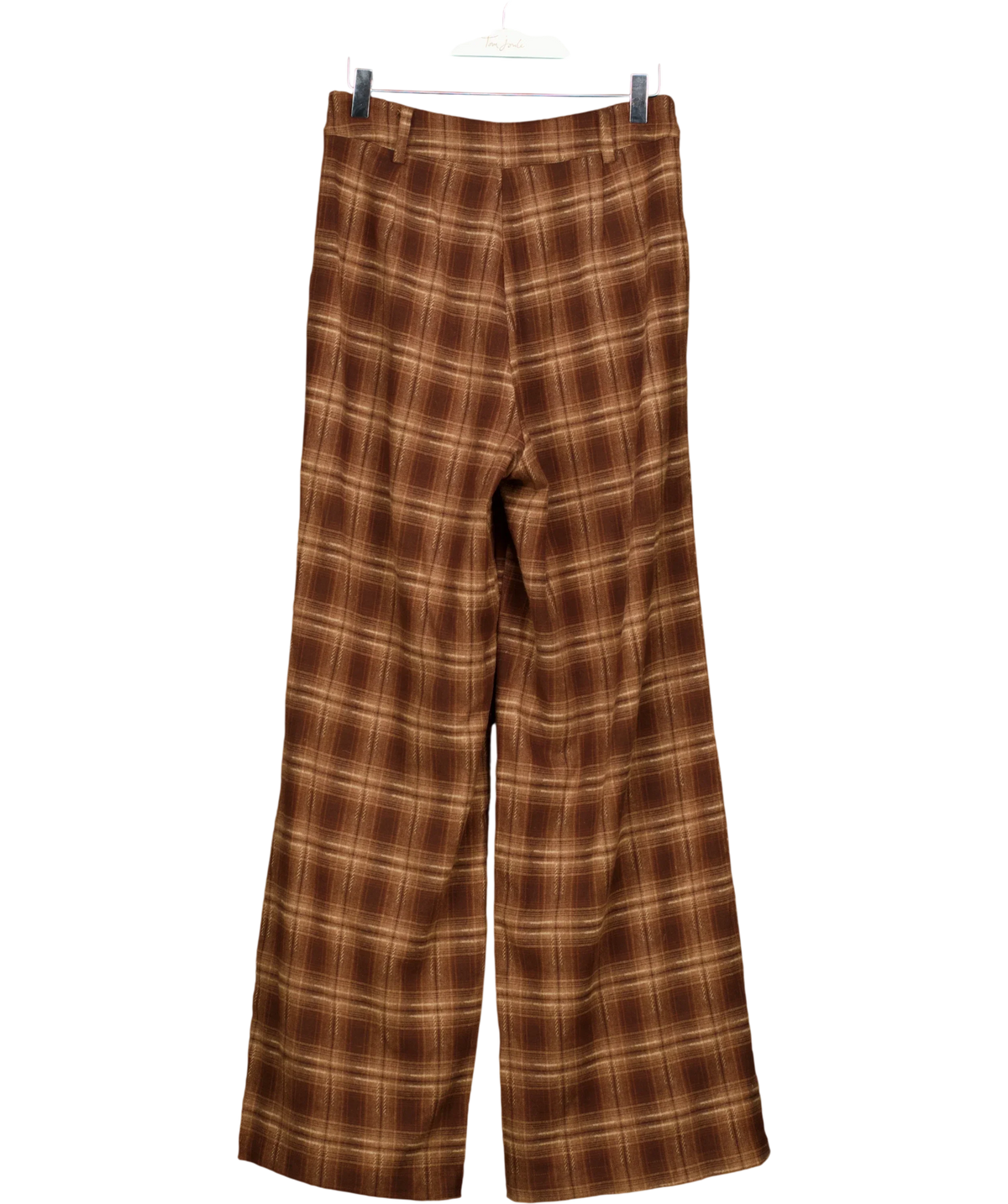 4th & Reckless Brown Tove Check Trousers Brown, size UK 8 — back
