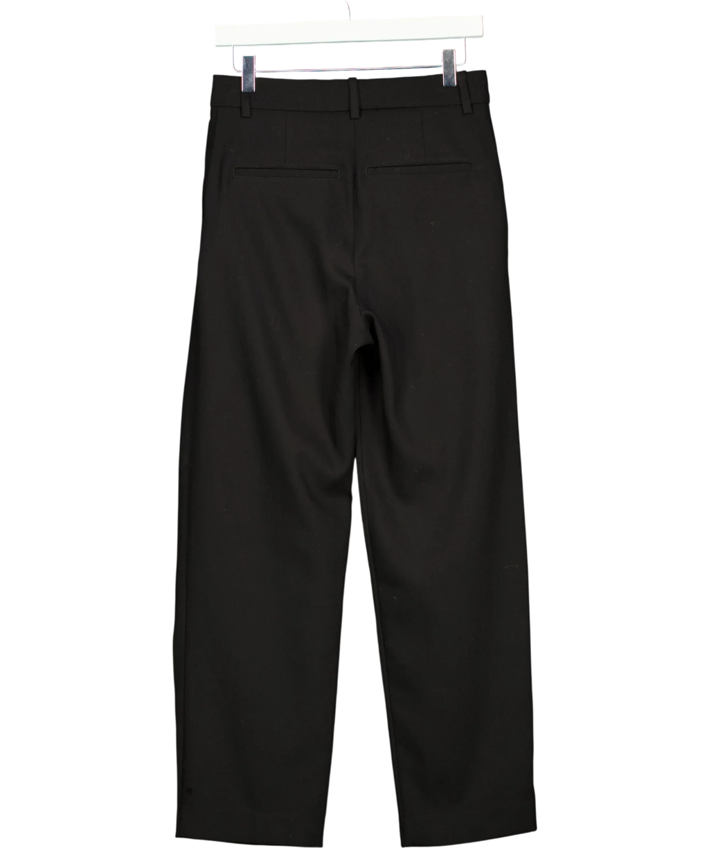 Weekday Black BLack zinc tailored loose fit trousers SZ34, size UK 6 — back