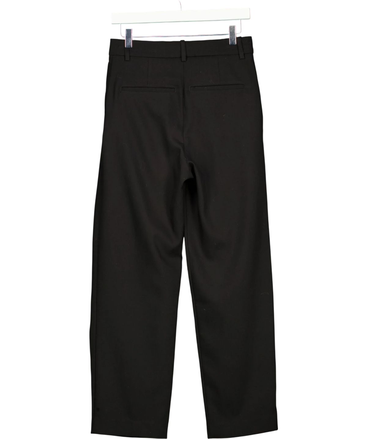 Weekday Black BLack zinc tailored loose fit trousers SZ34, size UK 6 — back
