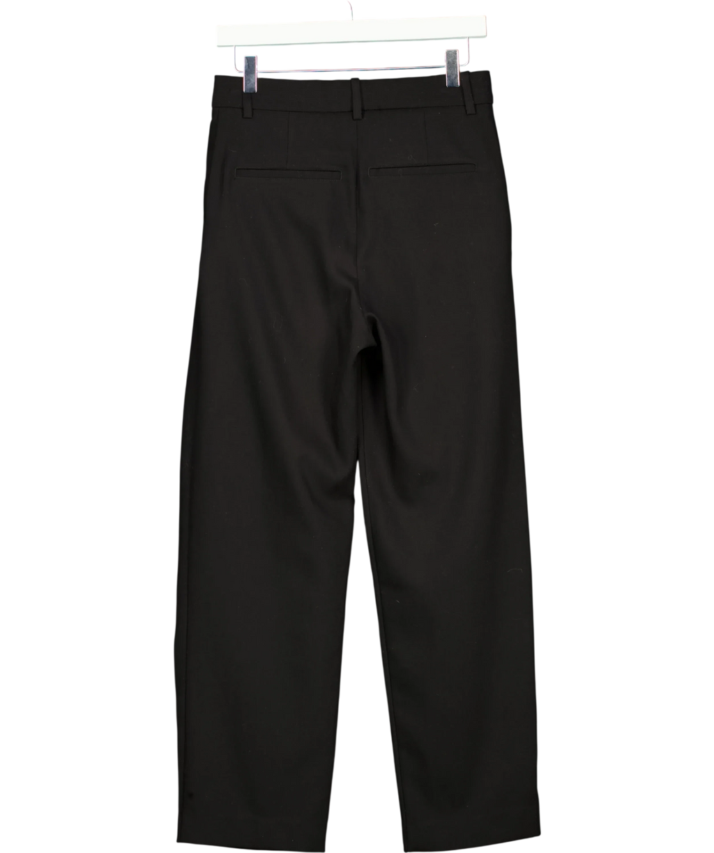 Weekday Black BLack zinc tailored loose fit trousers SZ34, size UK 6 — back