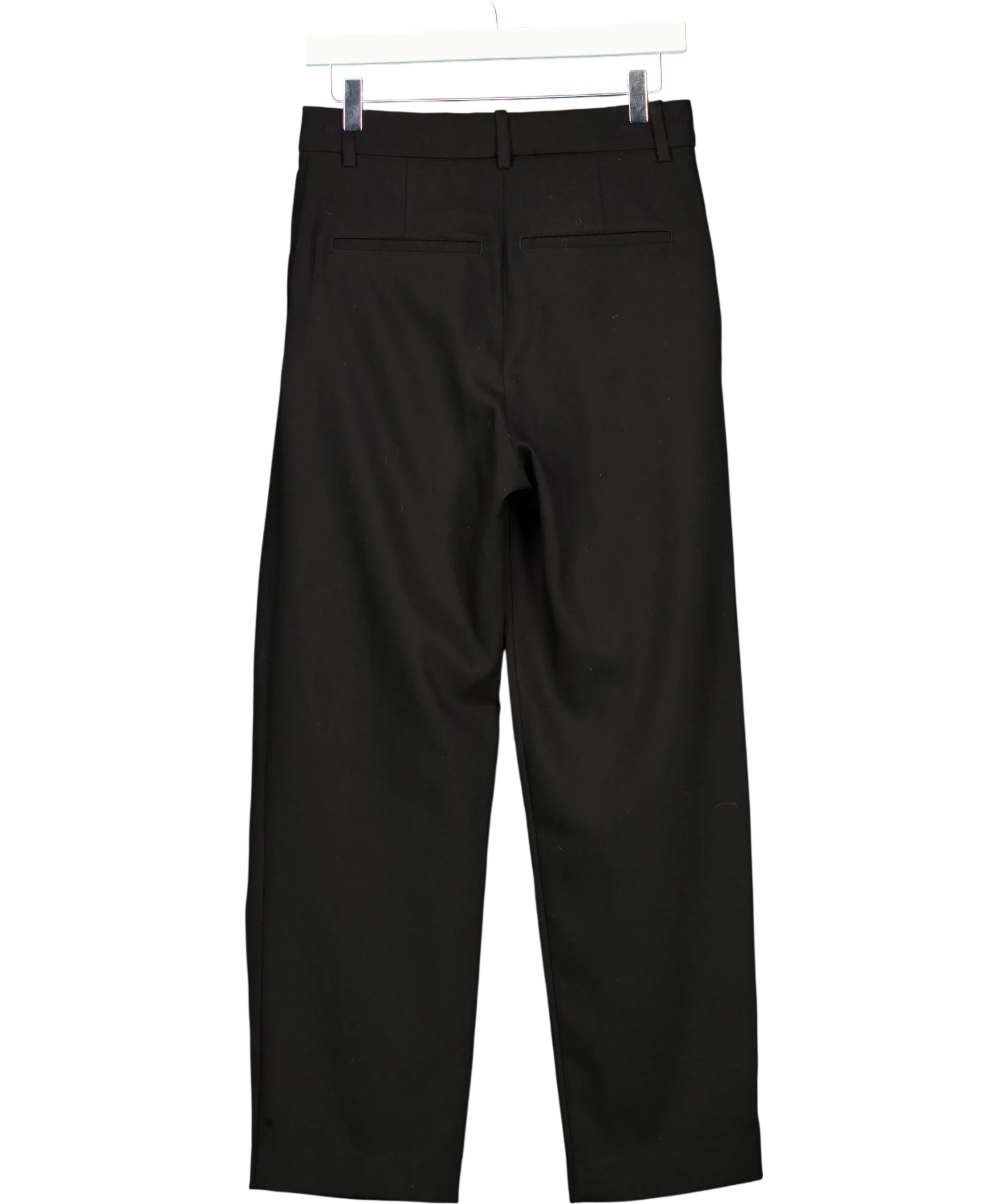 Weekday Black BLack zinc tailored loose fit trousers SZ34, size UK 6 — back