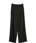 Petite Studio NYC Black Jane Pleated Wide Leg Trousers Black, size UK XS — front