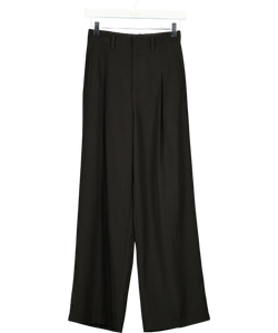 Petite Studio NYC Black Jane Pleated Wide Leg Trousers Black, size UK XS — front