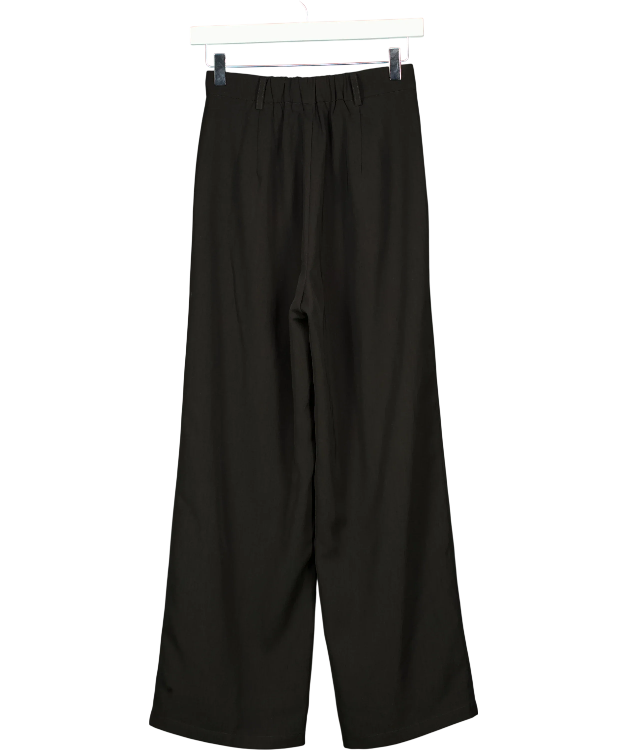 Petite Studio NYC Black Jane Pleated Wide Leg Trousers Black, size UK XS — back