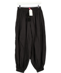 Monsoon Black Black Nora Textured Cotton Balloon Trousers, size UK S — front