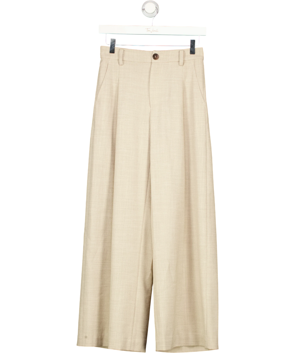 Fabrique Beige ESSENTIAL Solo Baggy Pants in Linen Style Blend, size UK XS — front