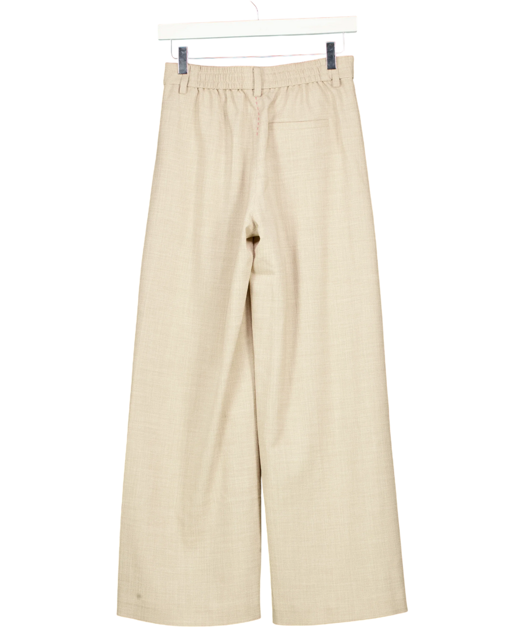 Fabrique Beige ESSENTIAL Solo Baggy Pants in Linen Style Blend, size UK XS — back