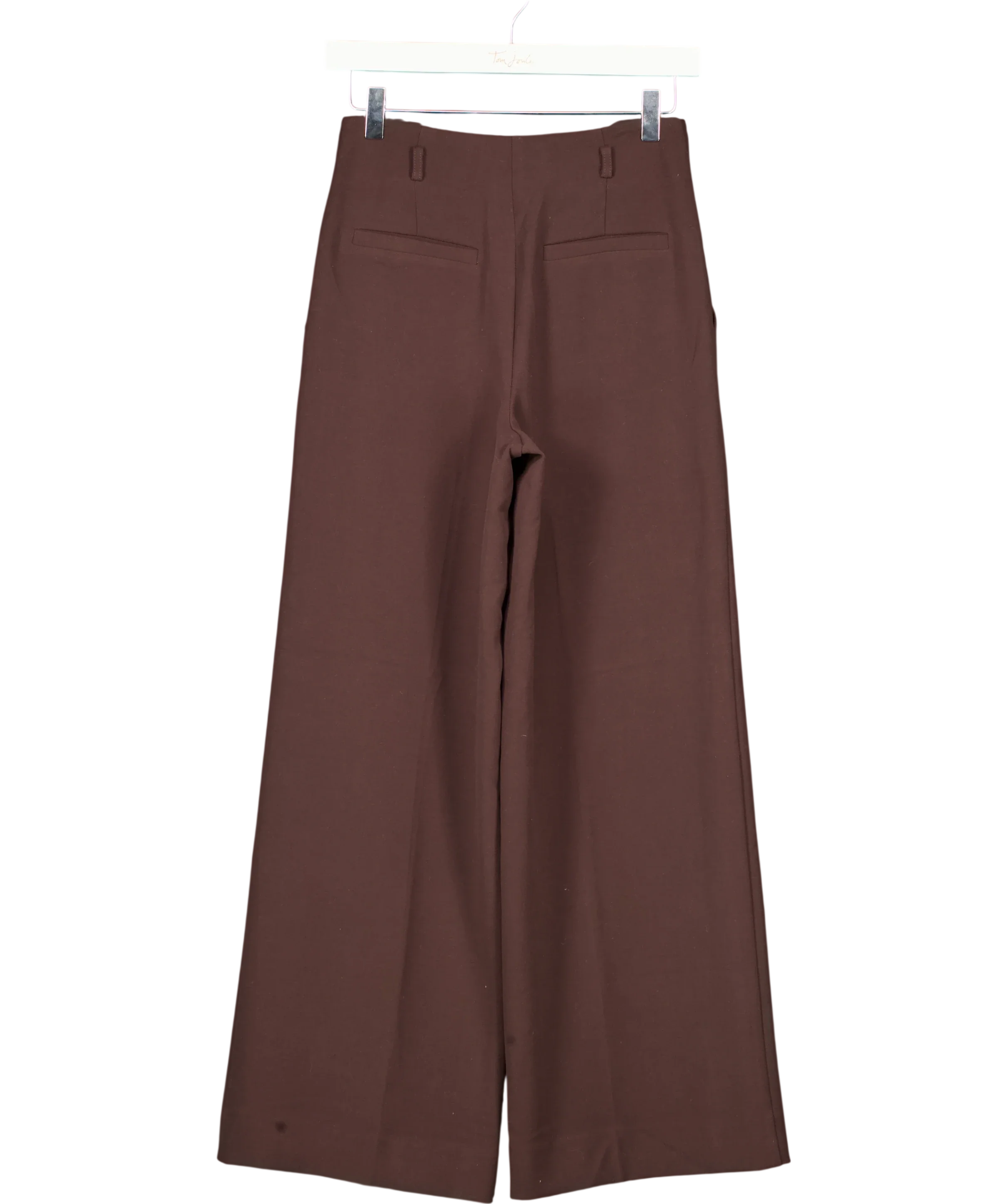 FOREVER NEW Brown Petite Wide Leg Trousers Chocolate, size UK 6 — back