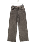 Mint Velvet Grey Textured Diamante Embellished Wide Leg Jeans Grey, size UK 8 — front