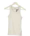 cos White Organic Cotton Ribbed Tank Top White, size UK XS — front
