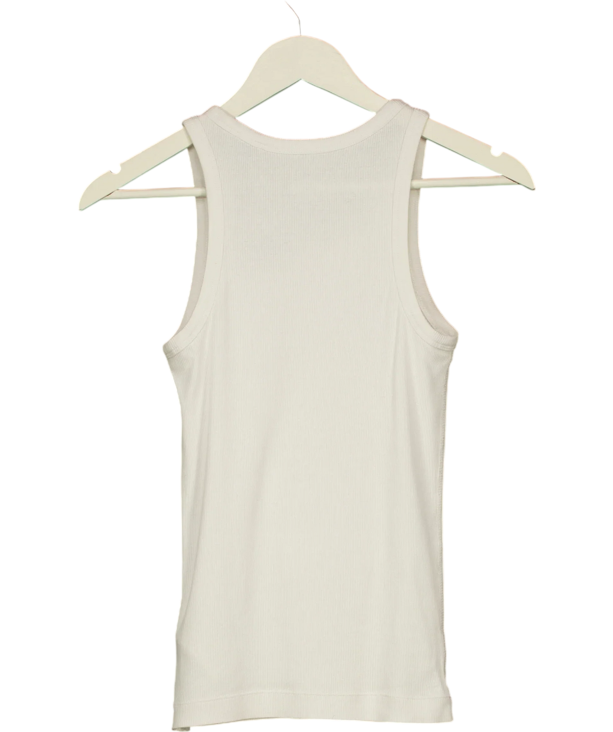 cos White Organic Cotton Ribbed Tank Top White, size UK XS — back