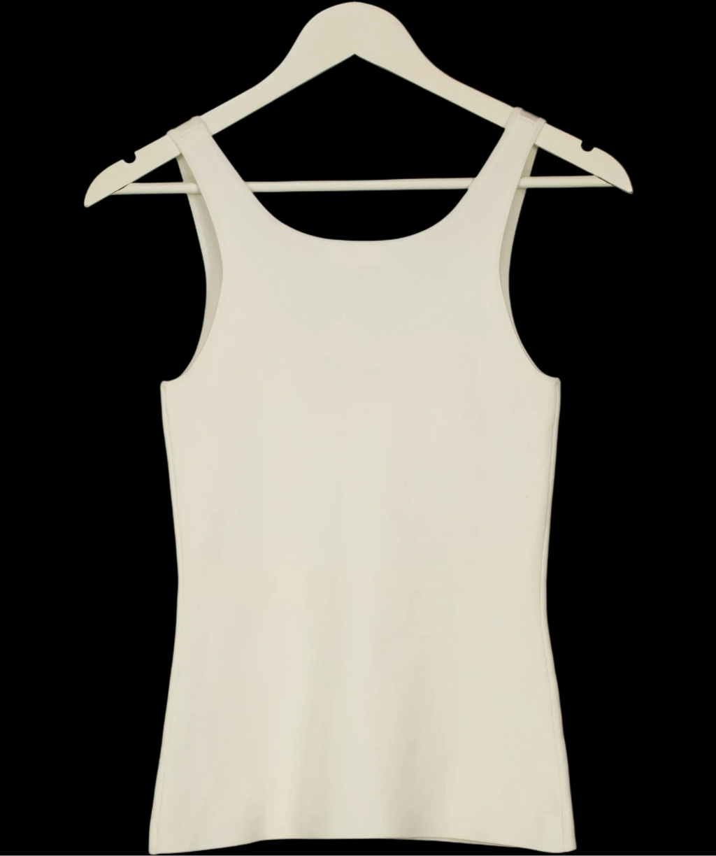 LILYSILK Cream Milano Knit Silk Viscose Tank Top, size UK S — label
