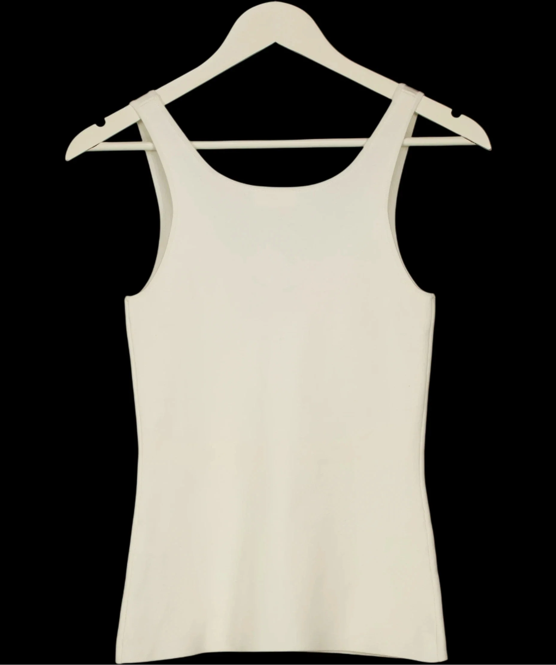 LILYSILK Cream Milano Knit Silk Viscose Tank Top, size UK S — label
