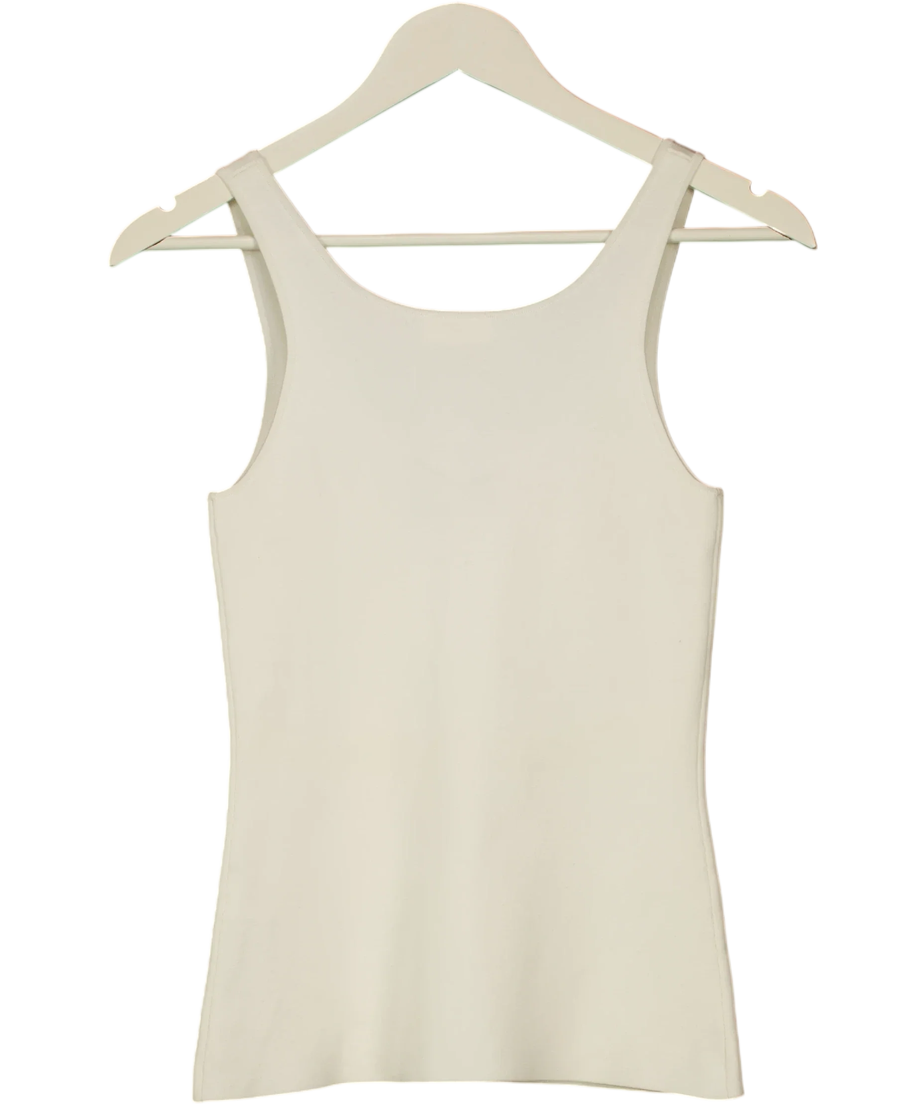 LILYSILK Cream Milano Knit Silk Viscose Tank Top, size UK S — back