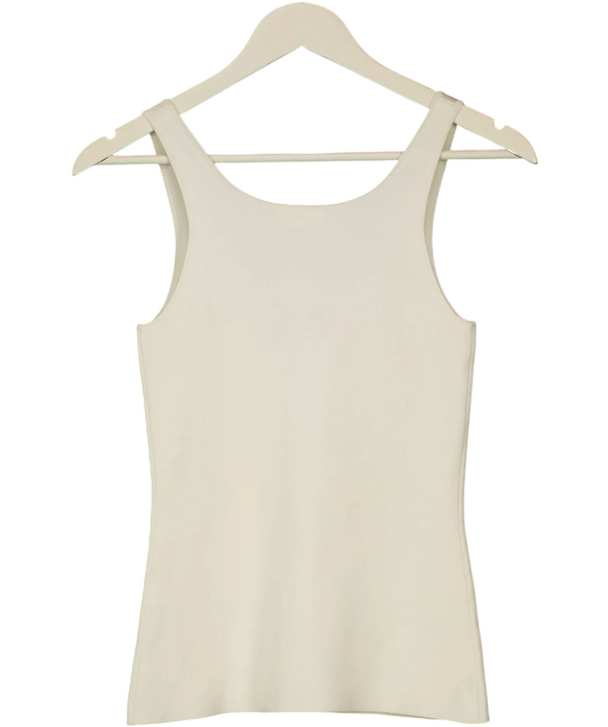 LILYSILK Cream Milano Knit Silk Viscose Tank Top, size UK S — back