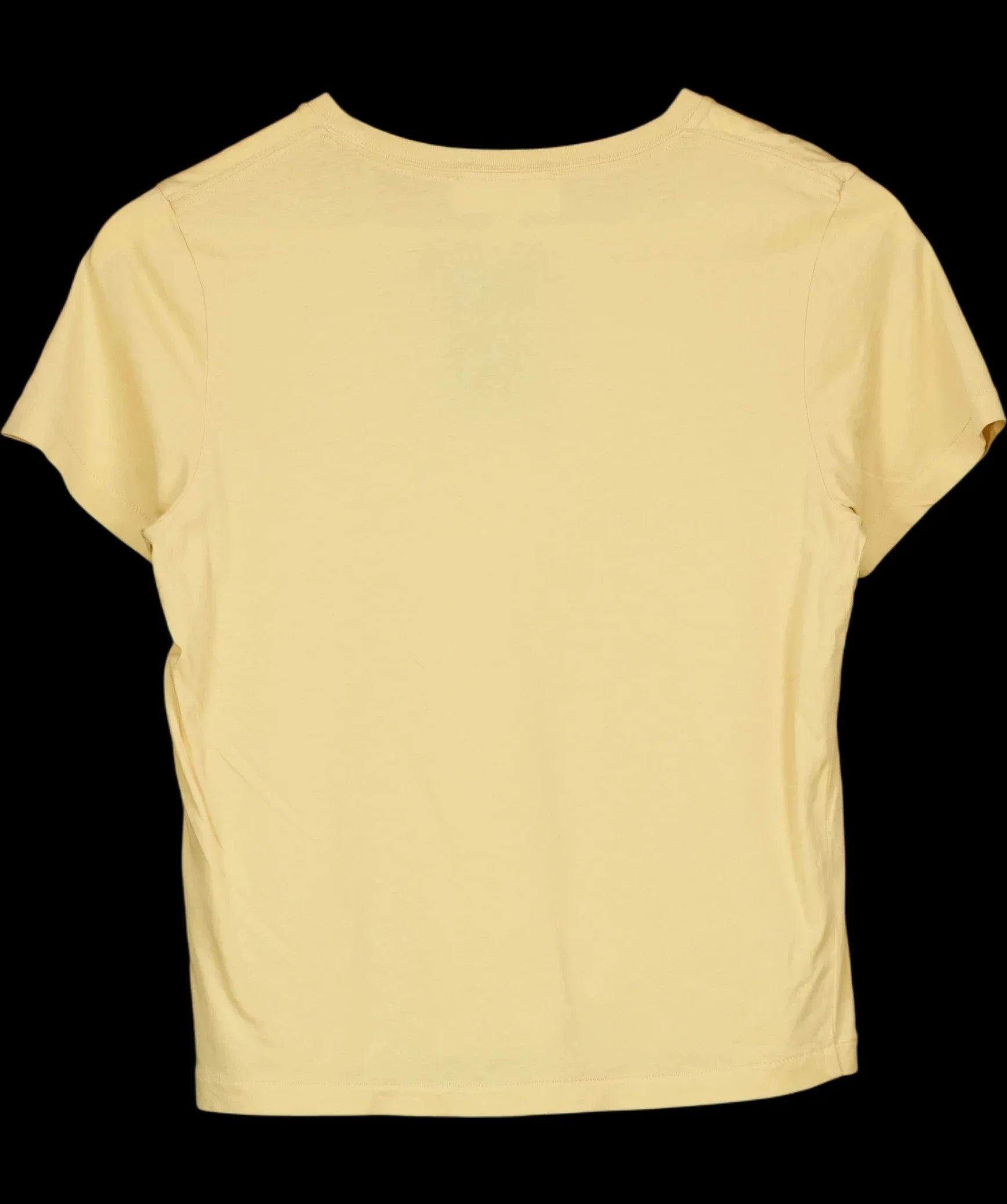 ASEMBLY LABEL Yellow Short Sleeve Basic T-Shirt Butter Yellow S, size UK 6 — label