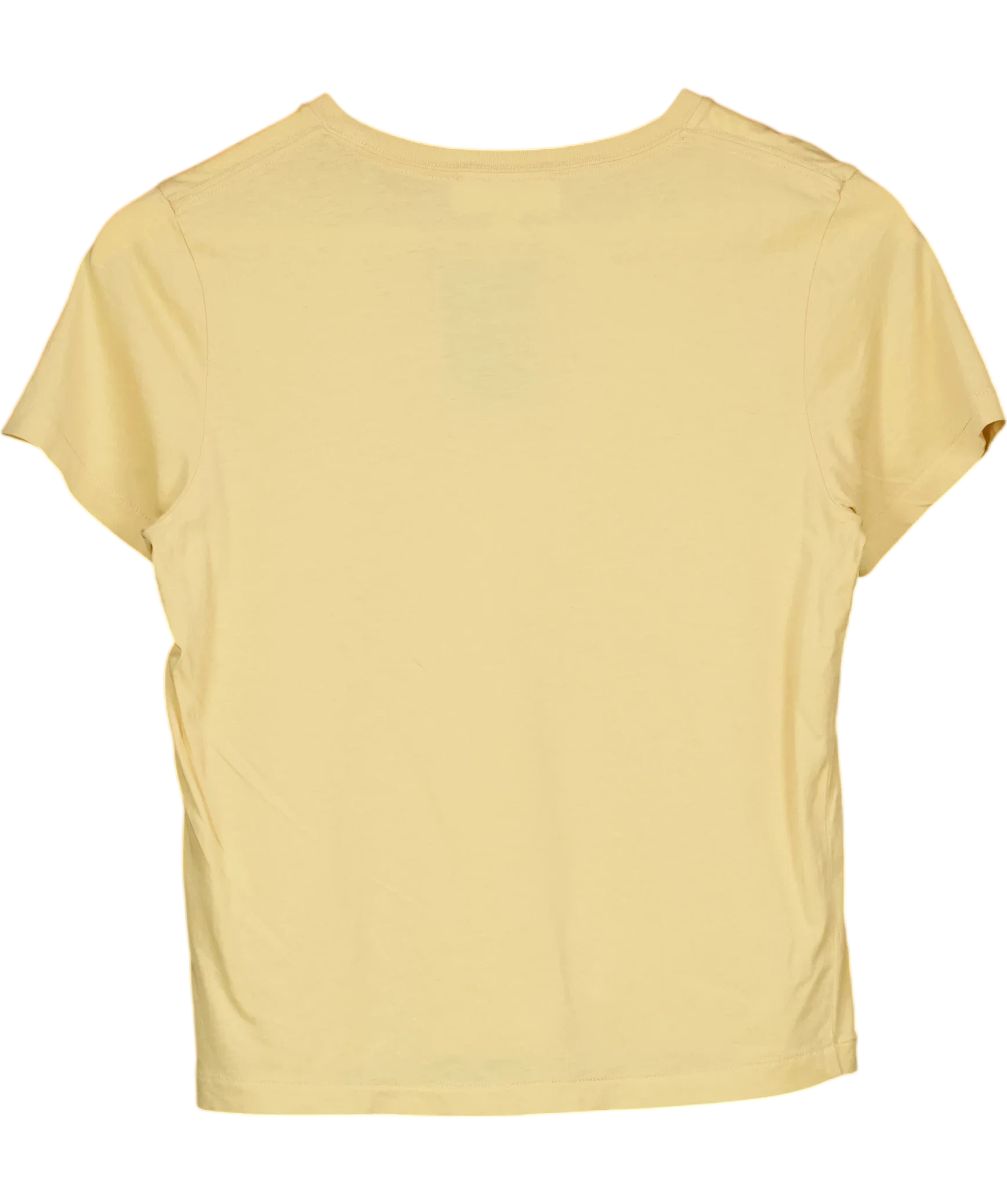 ASEMBLY LABEL Yellow Short Sleeve Basic T-Shirt Butter Yellow S, size UK 6 — back