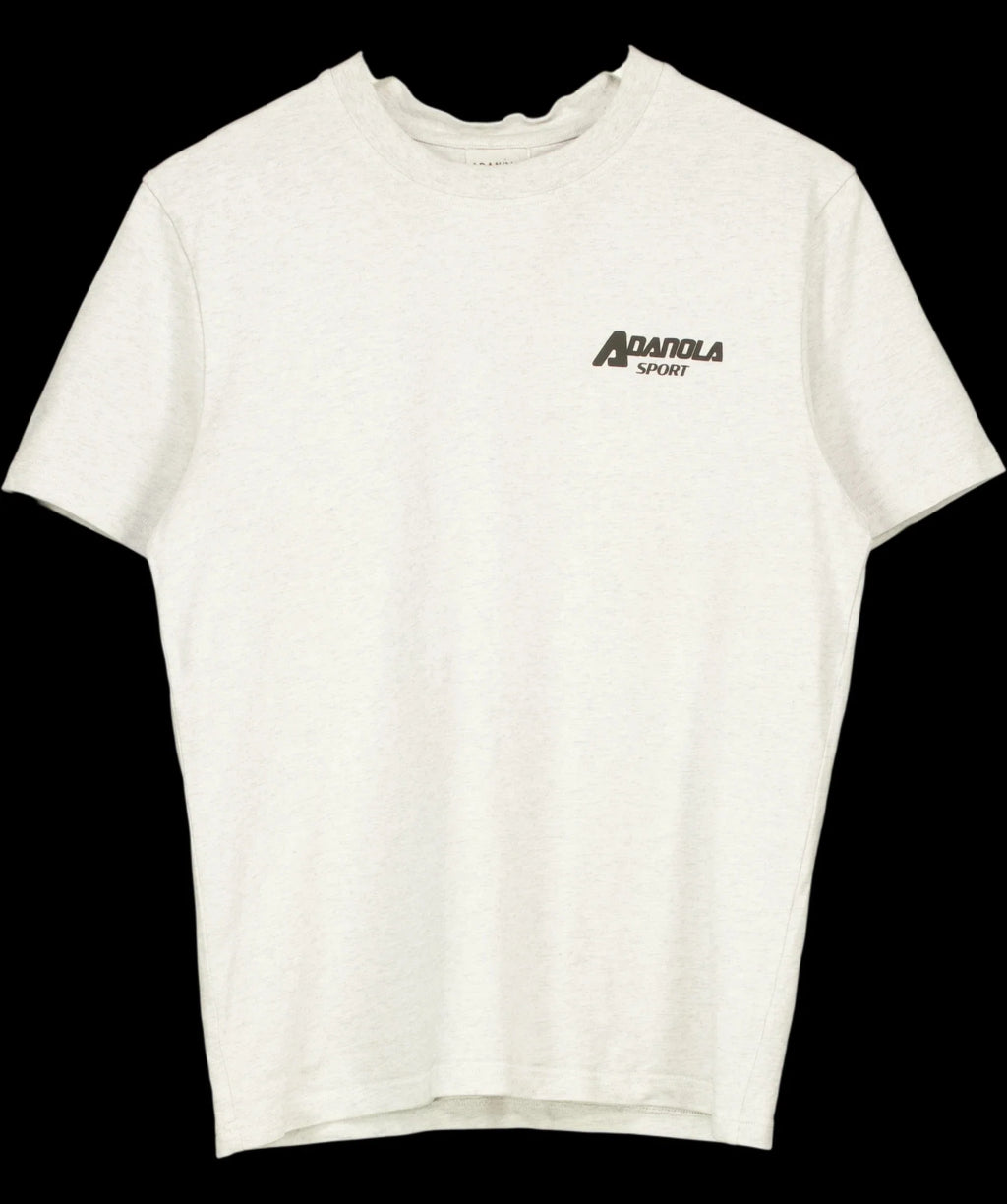 Adanola Grey Sport Logo Oversized T-Shirt Light Grey Melange, size UK S — detail