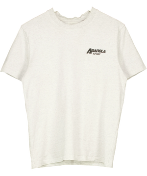 Adanola Sport Logo Oversized T-shirt Light Grey Melange UK S