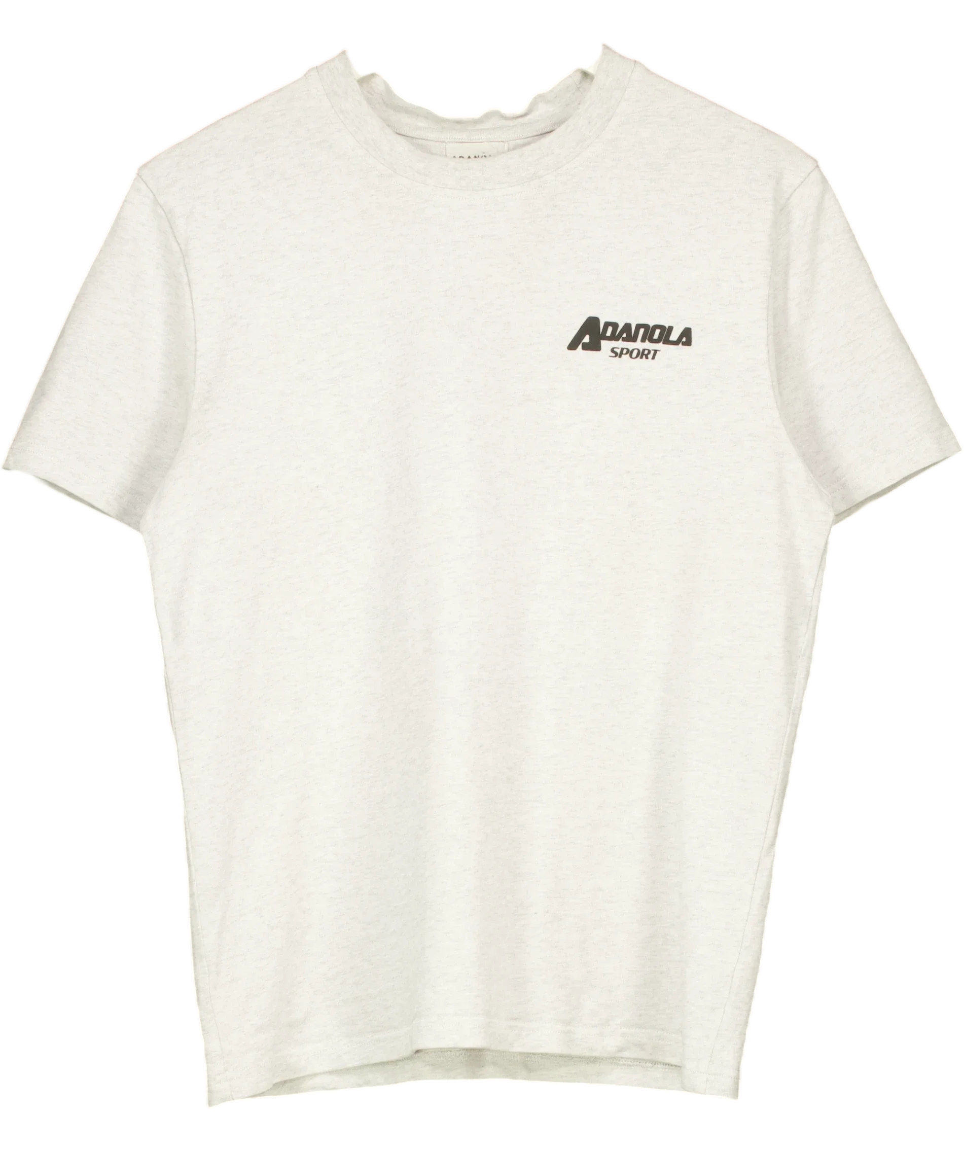 Adanola Grey Sport Logo Oversized T-Shirt Light Grey Melange, size UK S — front