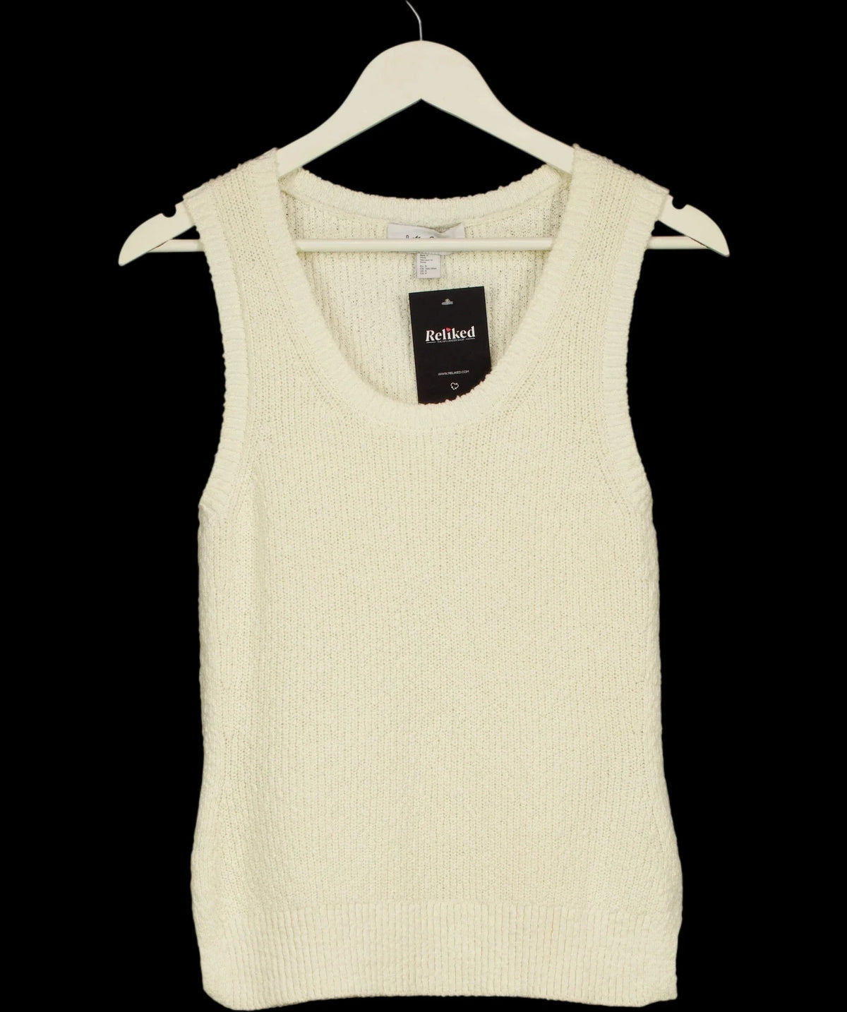 & OTHER STORIES Cream Knitted Tank Top Cream, size UK S — detail