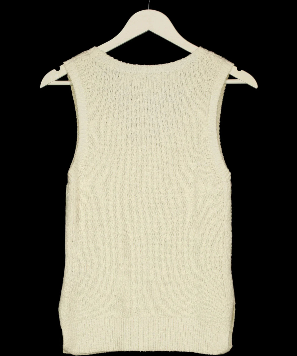 & OTHER STORIES Cream Knitted Tank Top Cream, size UK S — label
